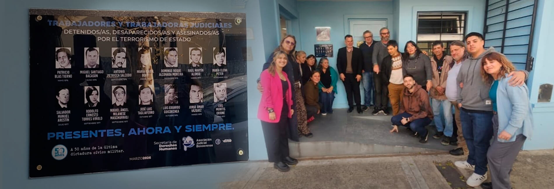 Homenaje a Trabajadores y Trabajadoras Judiciales desaparecidos en Avellaneda-Lanús